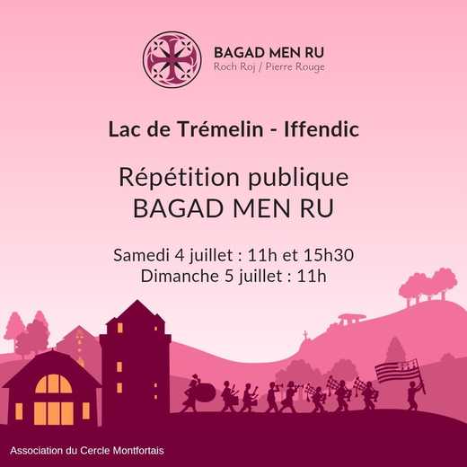 Le bagad sera en répétition publique pour présenter sa suite d'été le samedi 4 juillet 11h et 15h30 et le dimanche 11h au Lac de Trémelin à Iffendic.
Venez nombreux !